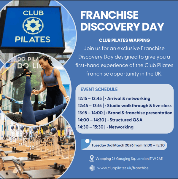 Explore the Club Pilates franchise opportunity in person